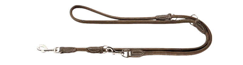 Hundkoppel Ställbart Round & Soft Hunting Brun 200cm/6mm