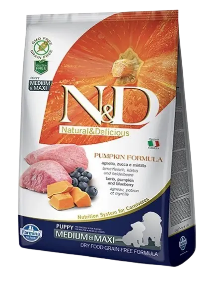 Dog N&D Pumpkin Lamb & Blueberry Puppy Medium/Maxi