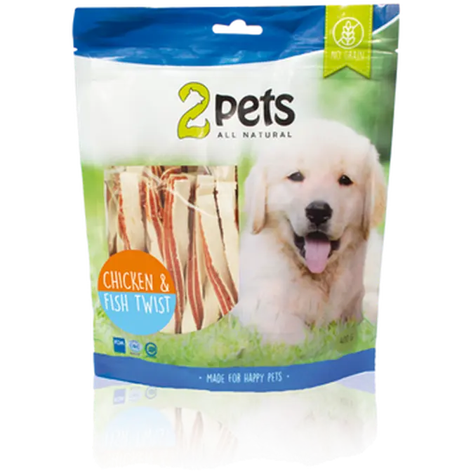Dogsnack Chicken & Fish Twist - Dog Treat - kommer vara avgrupperad
