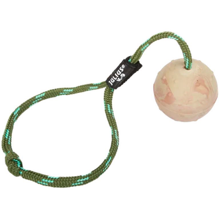 IDC Natural Rubber Ball with Closable String Dog Toy