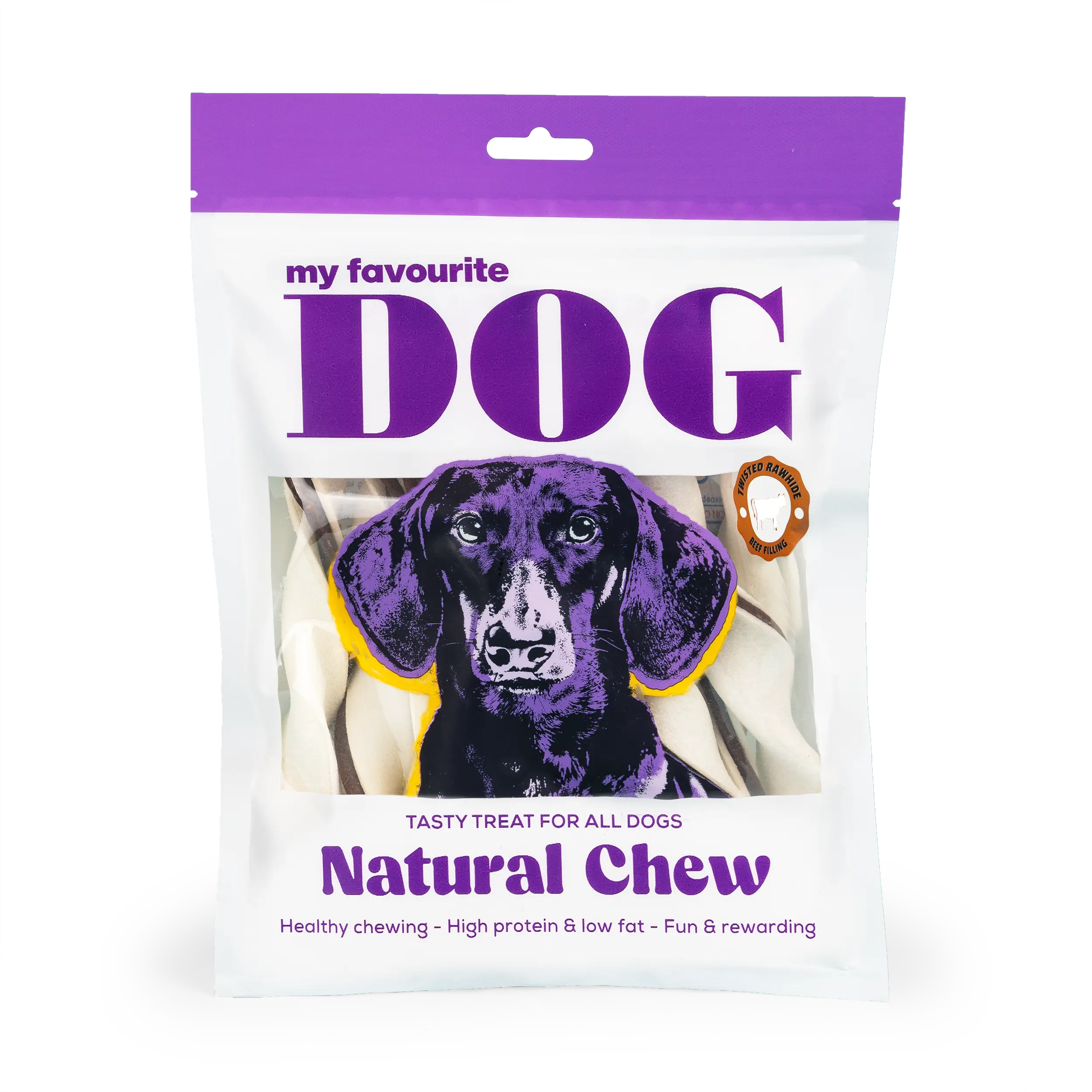 Filled  Rawhide Twists - Beef