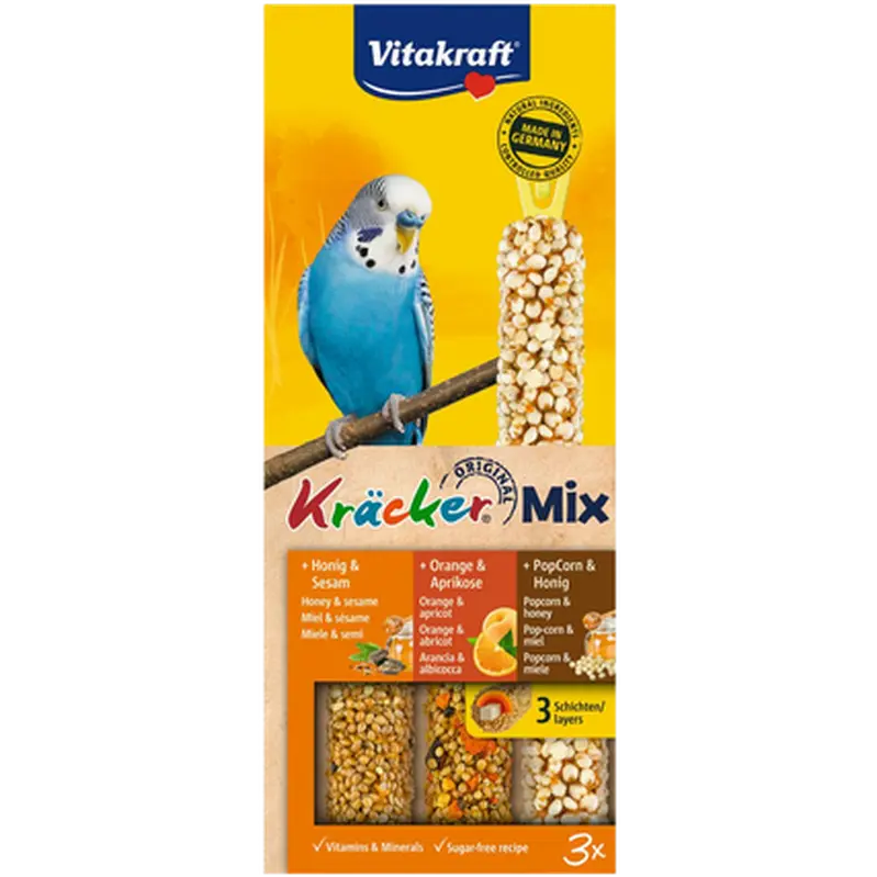 Kräcker TrioMix Budgie Honey Popcorn