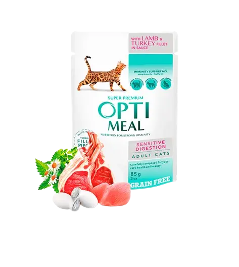 Cat Adult Grain Free Sensitive Digestion Lamb & Turkey Filet In Sauce