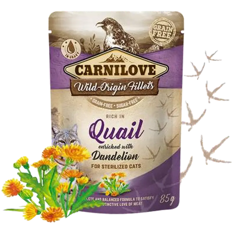Cat Pouch Quail enriched with Dandelion