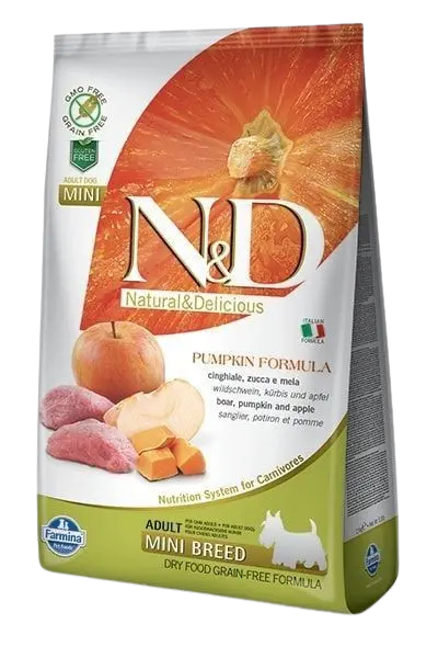 N&D Dog Pumpa Vildsvin & Äpple Vuxen Mini