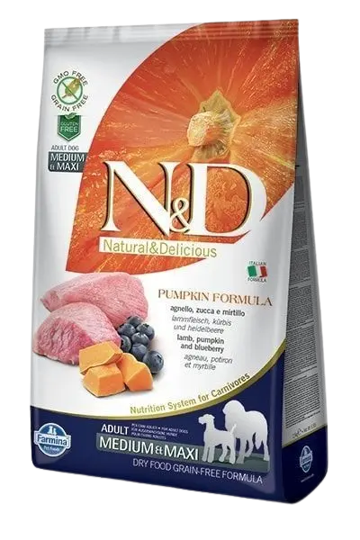 Dog N&D Pumpkin Lamb & Blueberry Adult Medium/Maxi