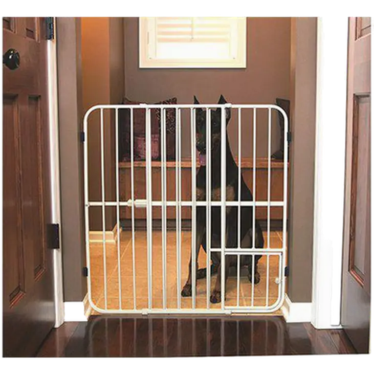 Pet Gate Big Tuffy Expandable With Small Pet Door