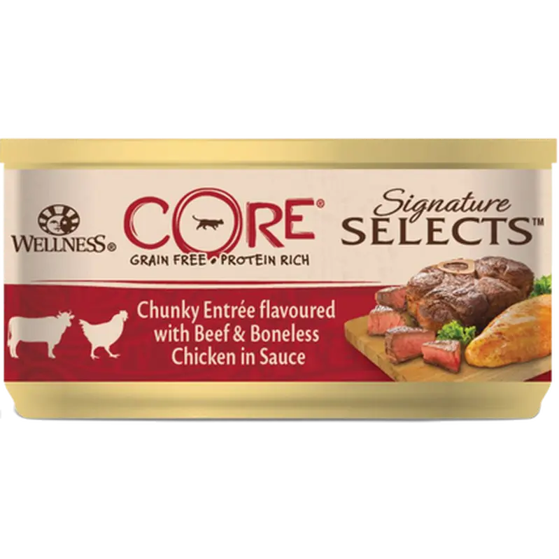 Cat Adult Signature Selects Chunky Beef & Chicken in Sauce Wet