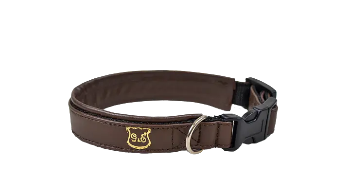 Hundhalsband Ställbart Skinn Brunt