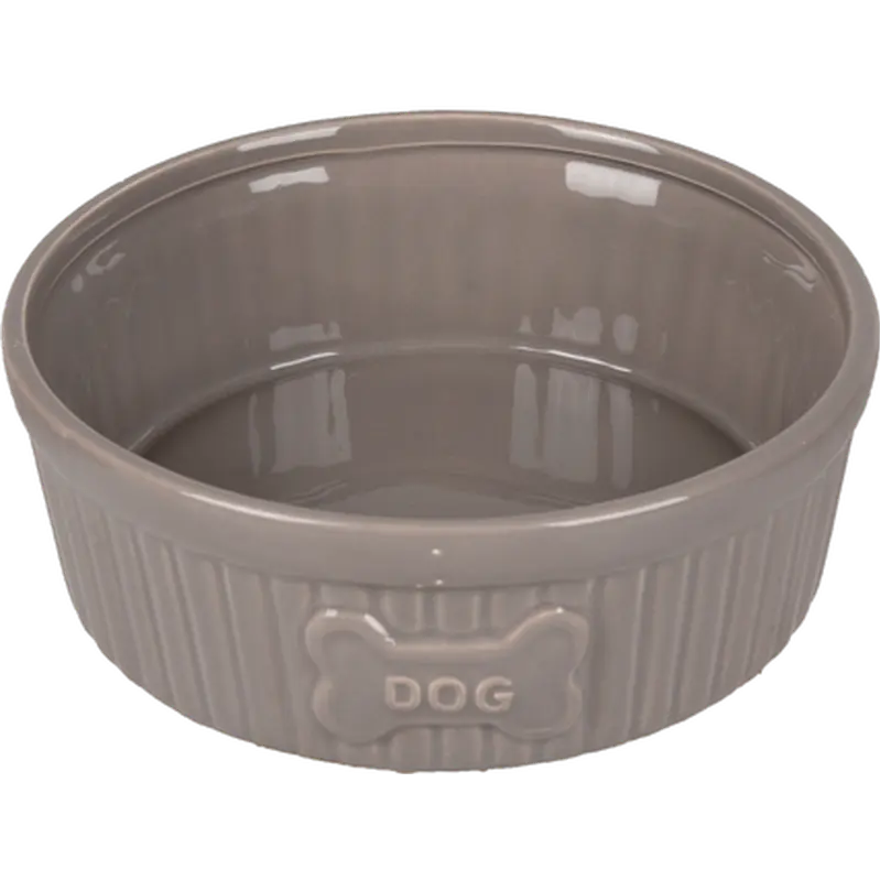 Dog Bowl Mabel Ceramic Taupe 300ml, Ø 12,5cm