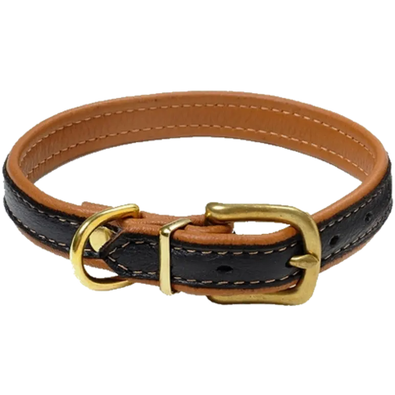 Halsband King Mässing Läder