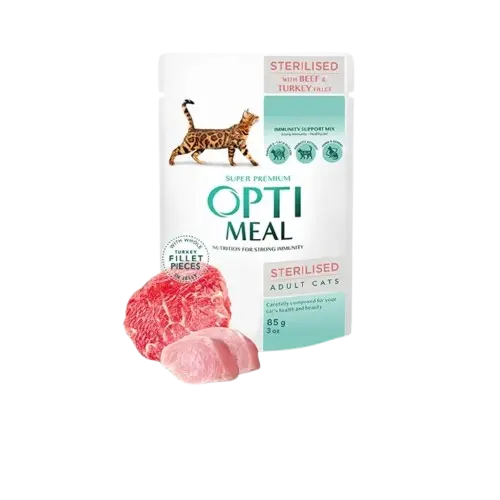 Sterilised Cats With Beef And Turkey Fillet In Jelly