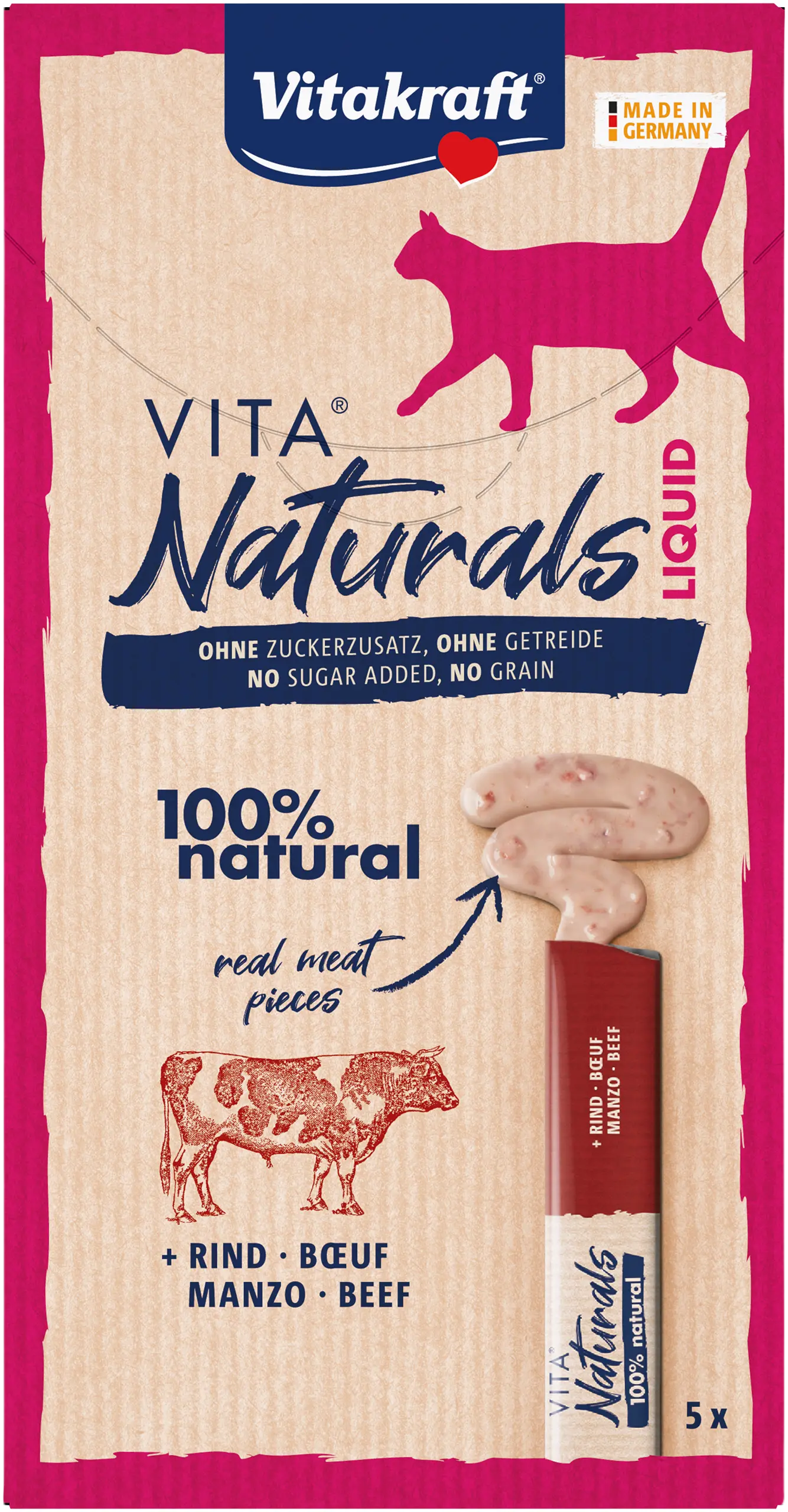 Cat Naturals Liquid-Snack Biff 5-pack-15 g