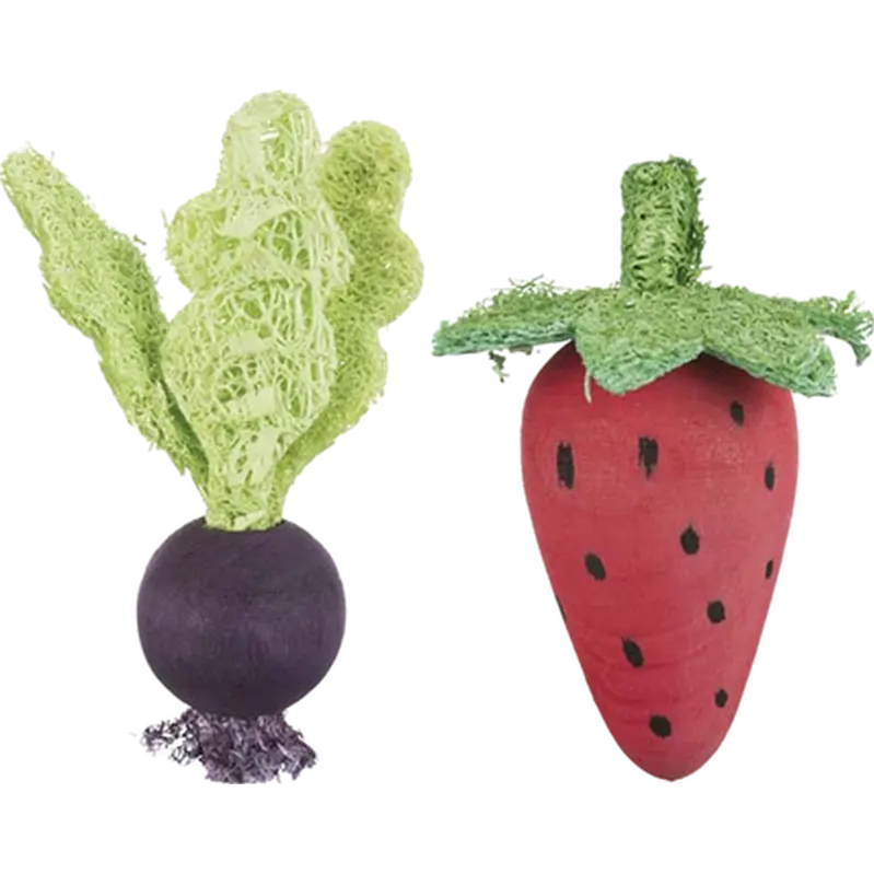 Strawberry And Beetroot Wood/Loofah