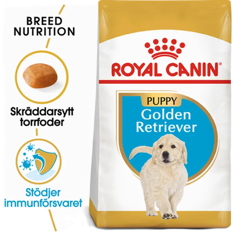 Golden Retriever Puppy Torrfoder för hundvalp