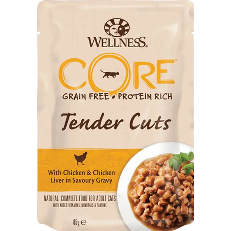 Cat Adult Tender Cuts Chicken & Chicken Liver in Savoury Gravy Wet