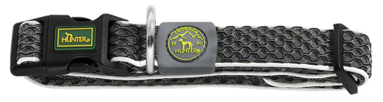 Hundhalsband Hilo Vario Basic Mesh Antracit S-M 30-43cm