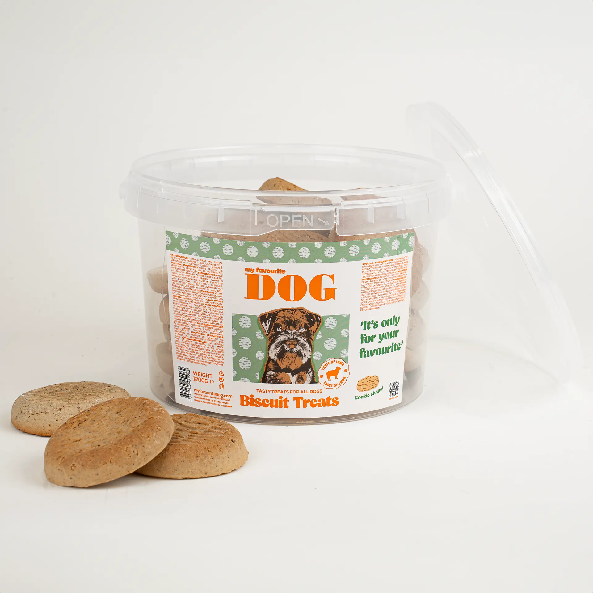 Cookies with lamb flavour