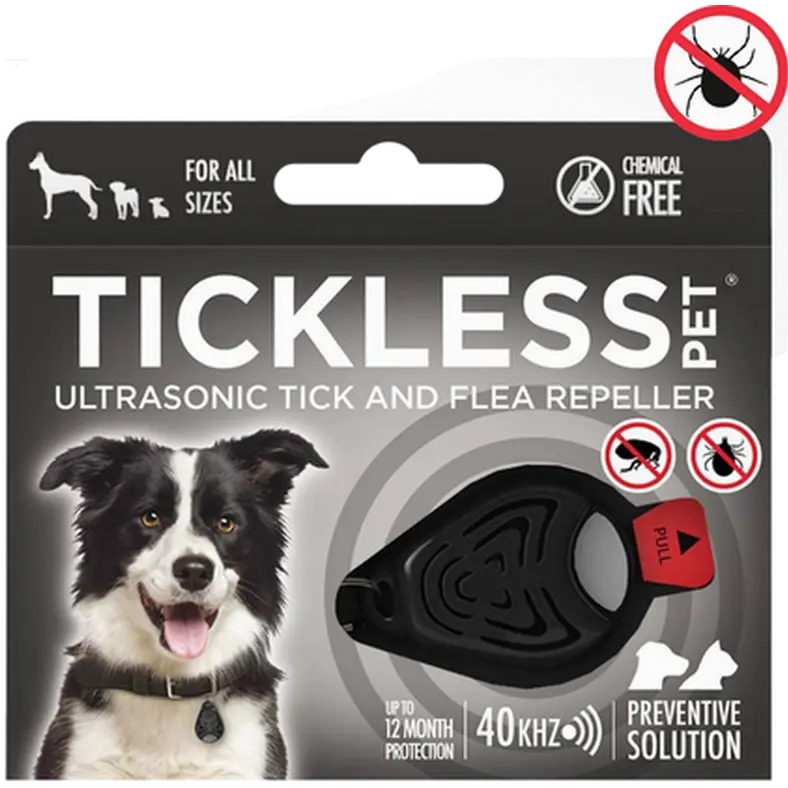 Pet Ultrasonic Tick and Flea Repeller Svart