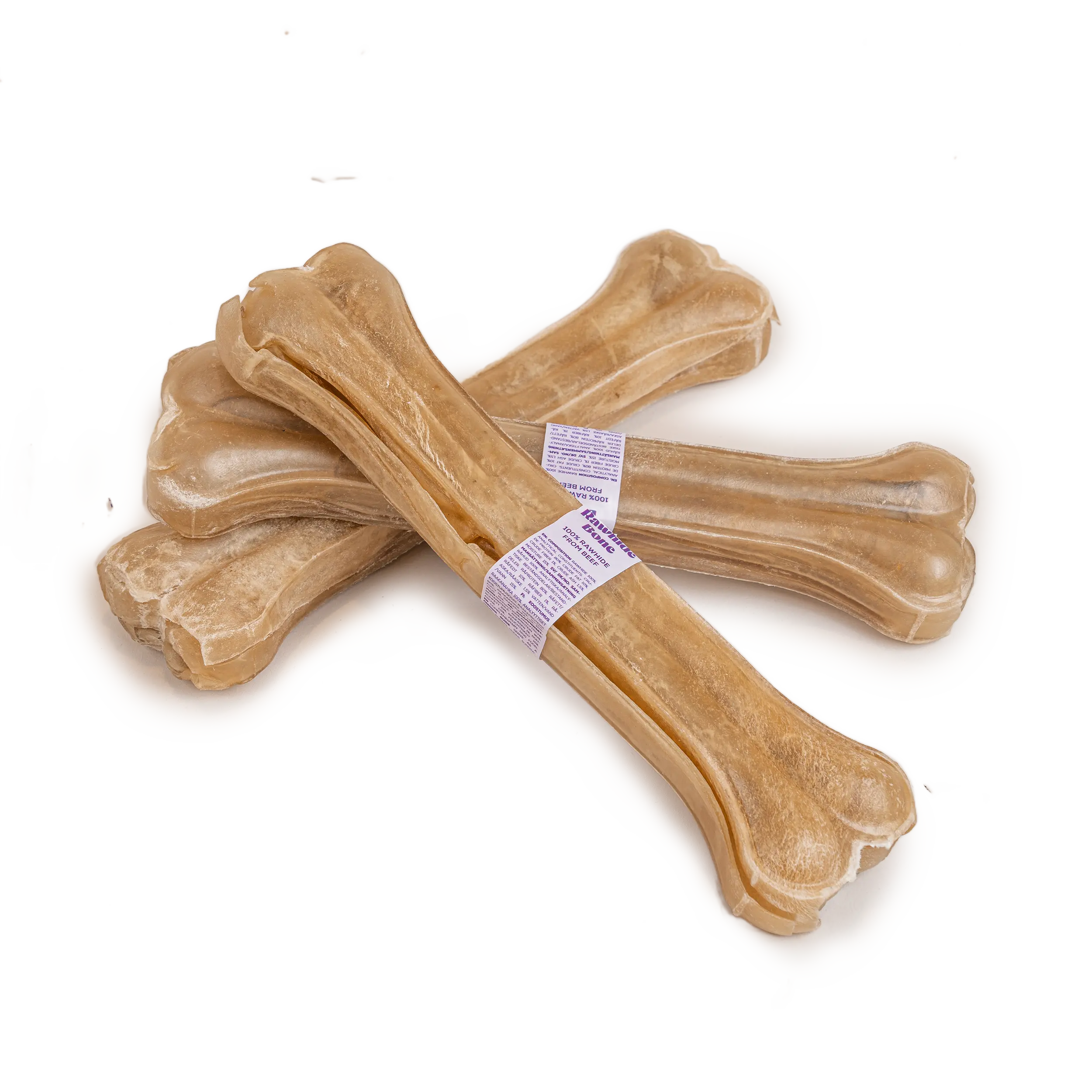 Pressed Rawhide chew Bone - Natural 26 cm