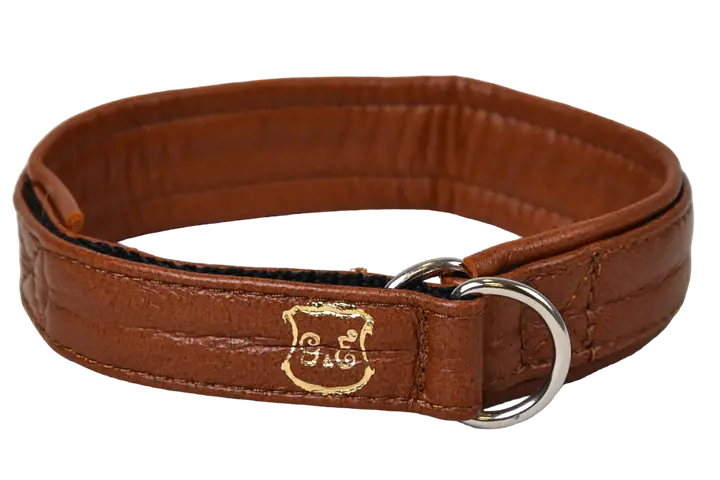 Halsband HS Halvstryp Skinn Cognac