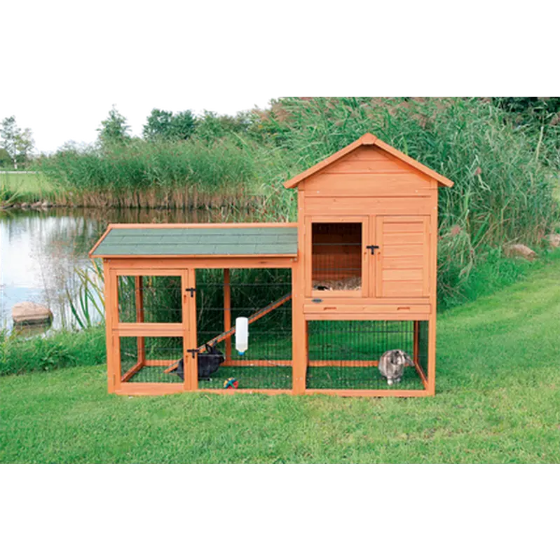 Natura Animal Hutch Outdoor Run Natural