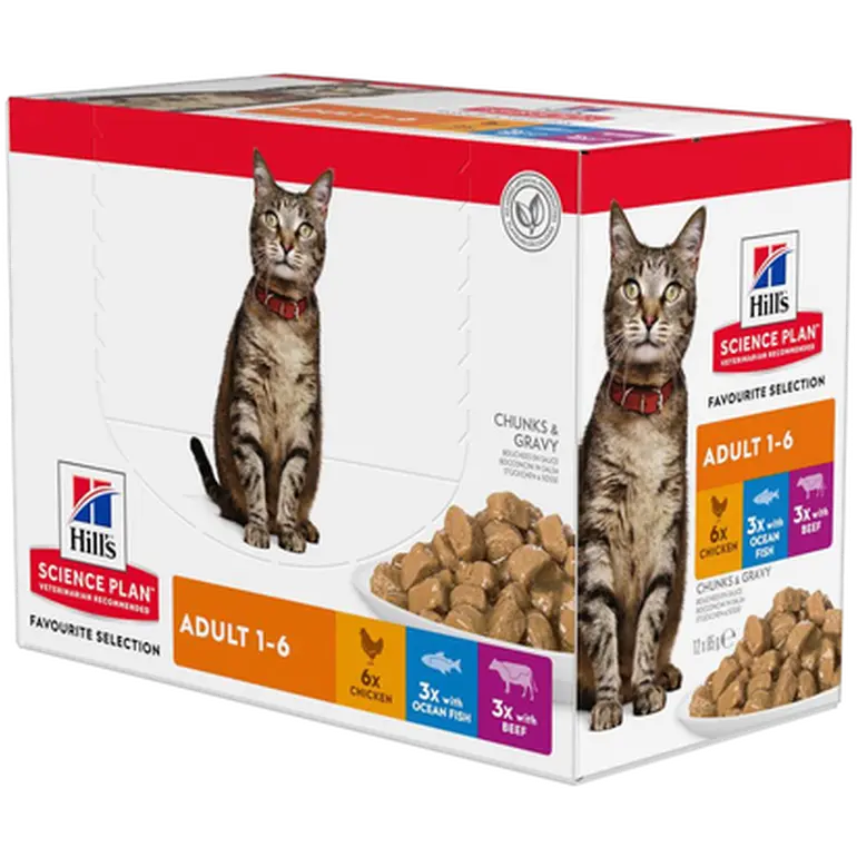 Adult Chicken Ocean Fish Beef Pouch - Wet Cat Food