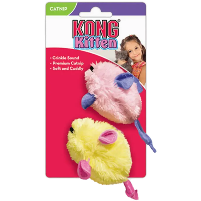 Kitten Plush Catnip Mice Crinkle Sounds Cat Toy