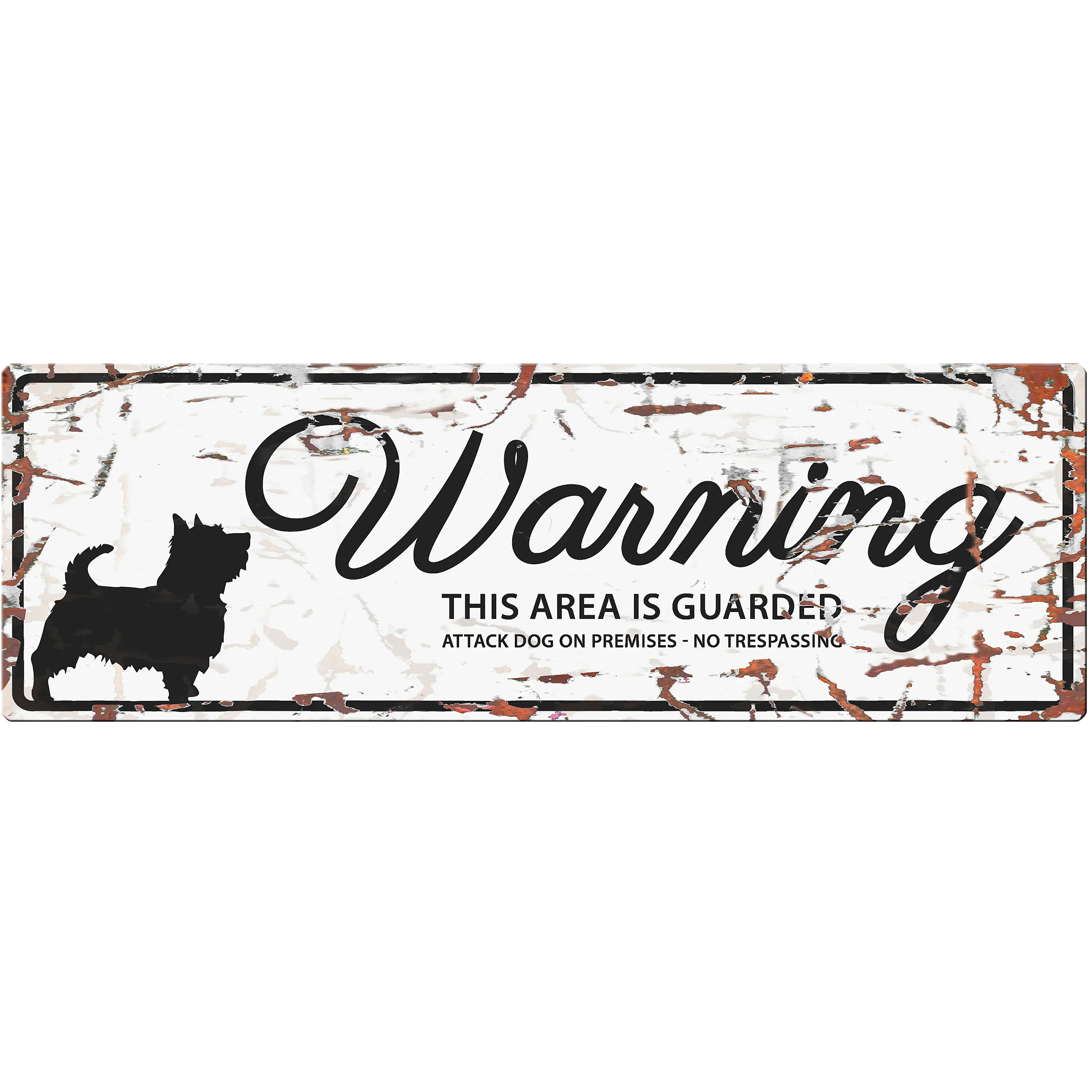 Varningsskylt Terrier Metal Engelska