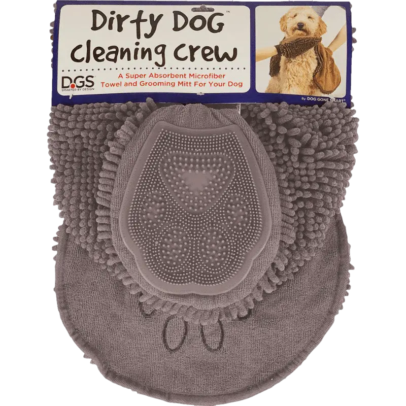 Dirty Dog Cleaning Crew Grå Handske & Handduk