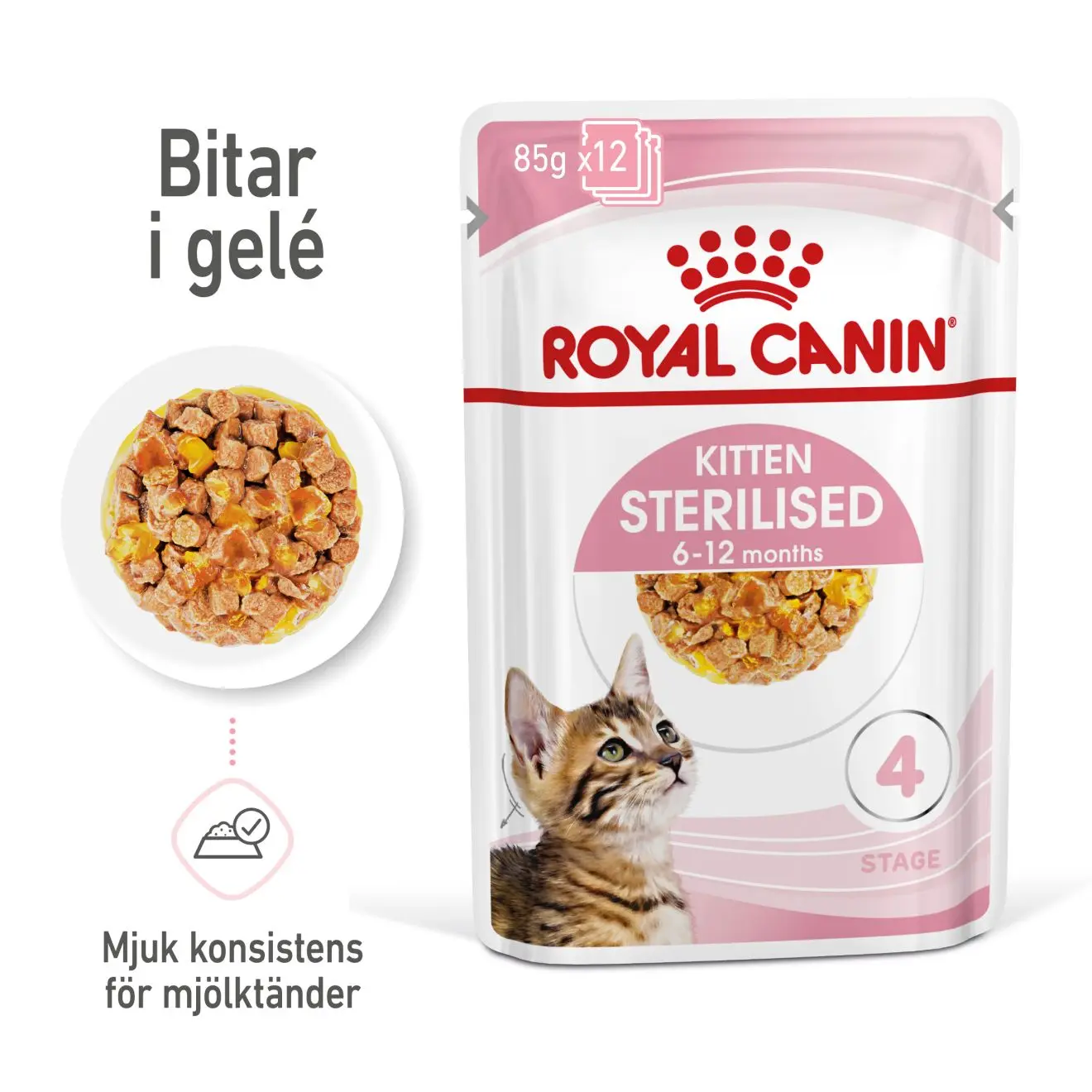 Kitten Sterilised Jelly Våtfoder för kattunge