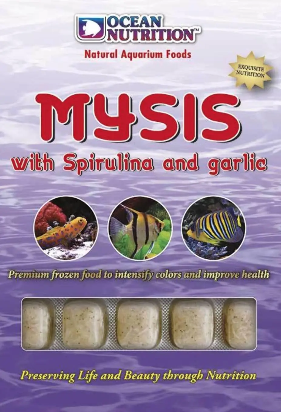 Frozen Mysis with Spirulina and garlic