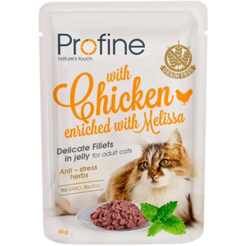 Cat Pouch Fillets Jelly Chicken & Melissa