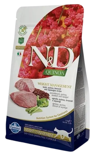 Cat N&D Quinoa Weight Management Lamb Adult