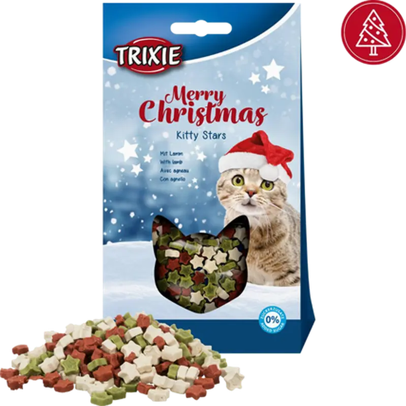 Christmas Kitty Stars with Lamb