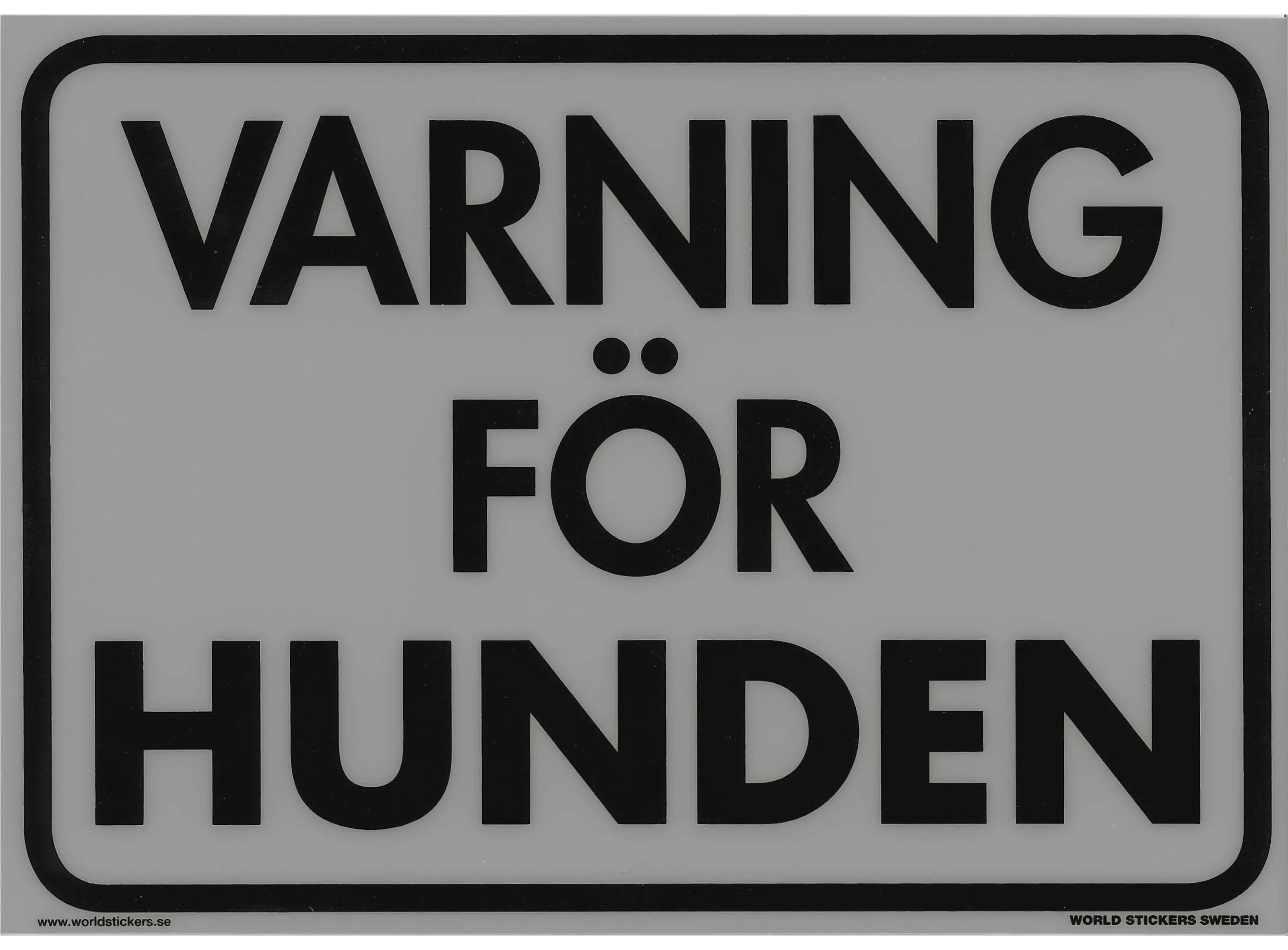 World Stickers - Varning För Hunden Metall
