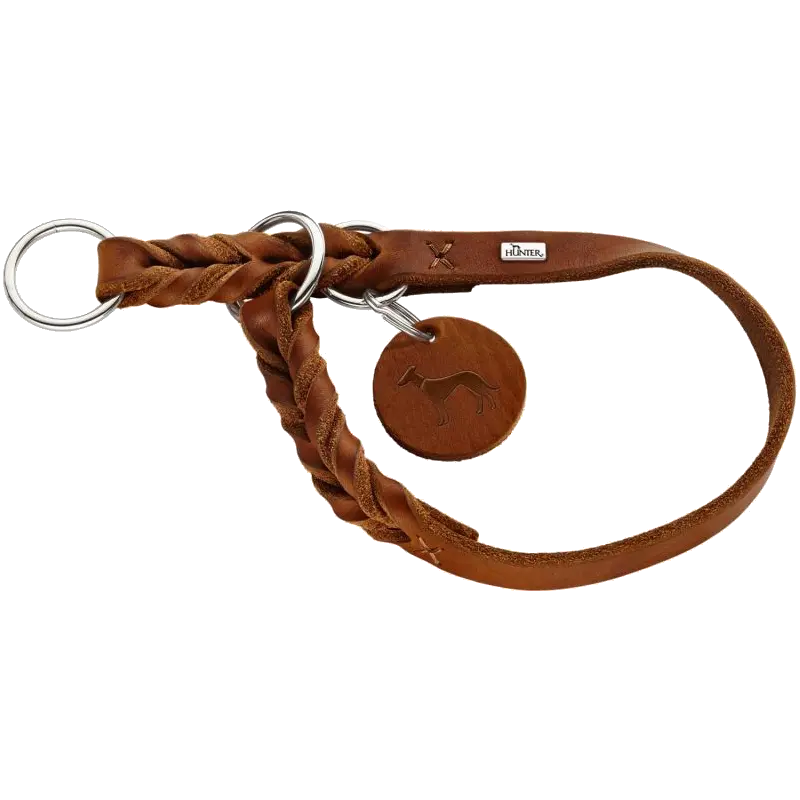 Hundhalsband Ställbart Solid Education Halvstryp Cognac