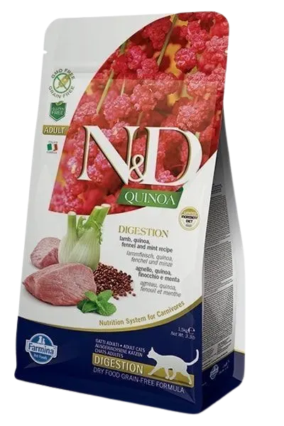 Cat N&D Quinoa Digestion Lamb Adult