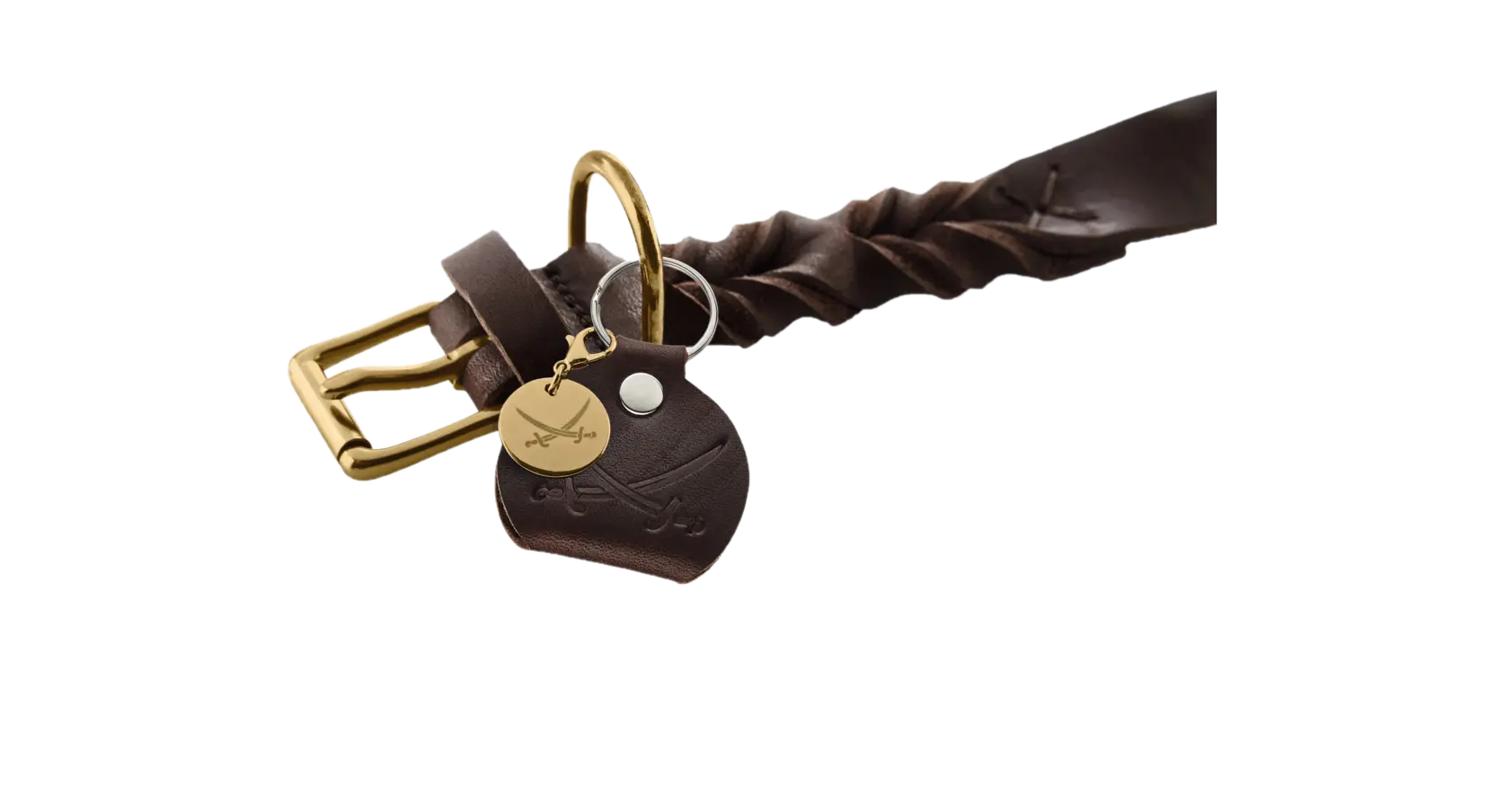 Hundhalsband Sansibar Solid Cow Leather Svart