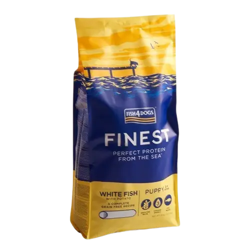 Puppy Finest vit fisk små bitar 12 kg