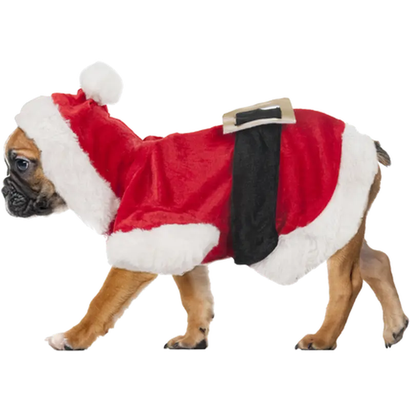 Dog Coat Santa Costume