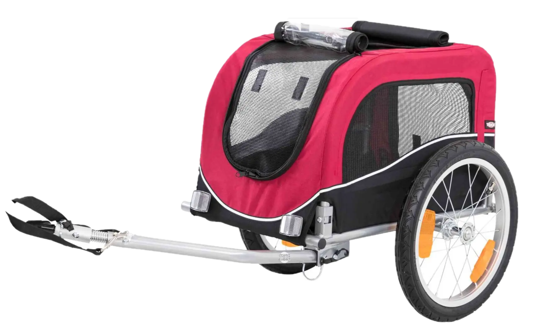 Cykelvagn för hund, 53 x 60 x 60/117 cm, Small, Röd
