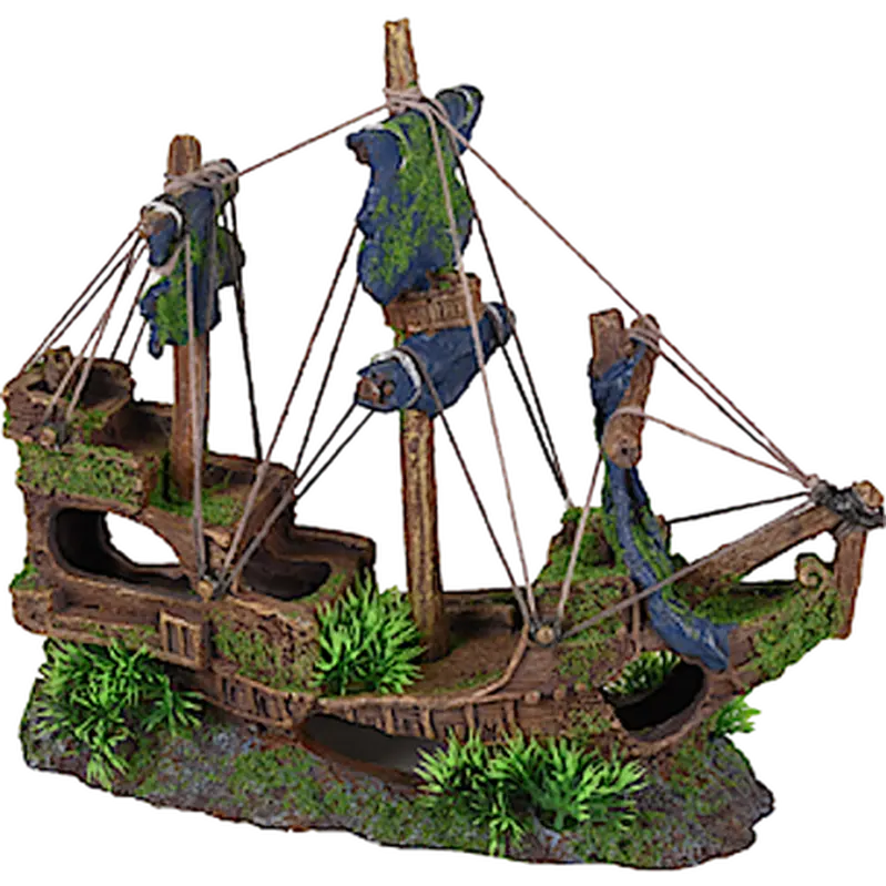 Aquarium Deco Moza Shipwreck 3 Masts