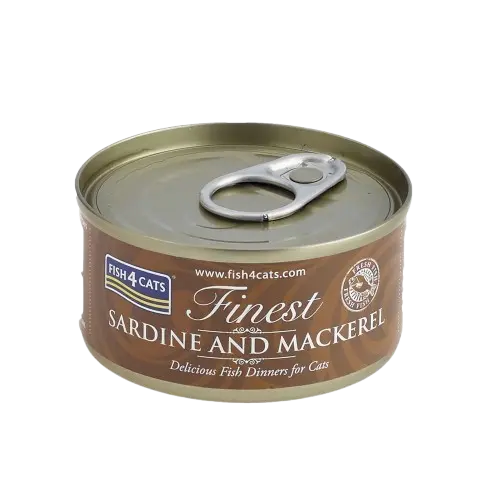 Våtfoder med sardiner och makrill