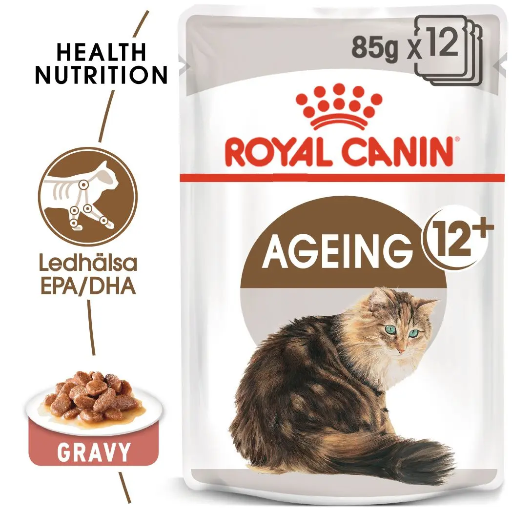 Ageing 12+ Gravy Våtfoder för Senior katt