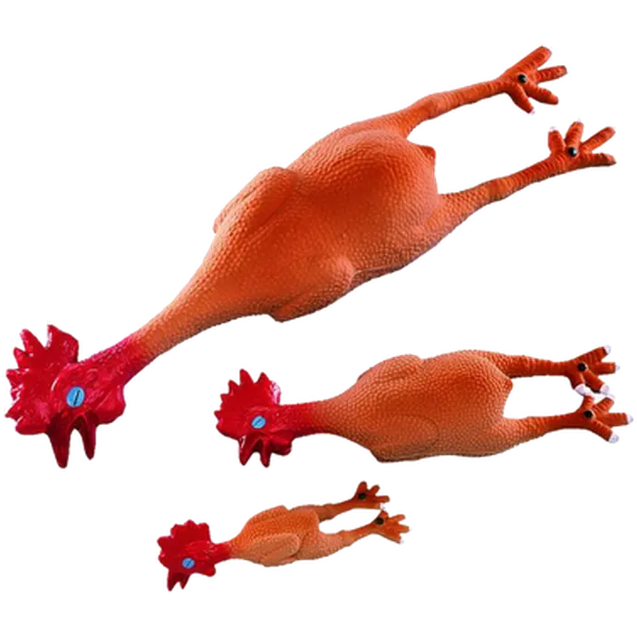 Latex Toy Long Chicken with Squeaker