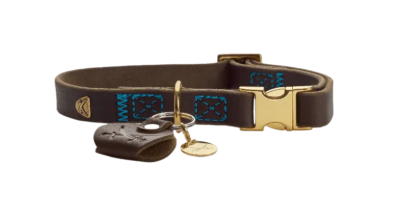 Hundhalsband Sansibar Cow Leather Mörkbrun M