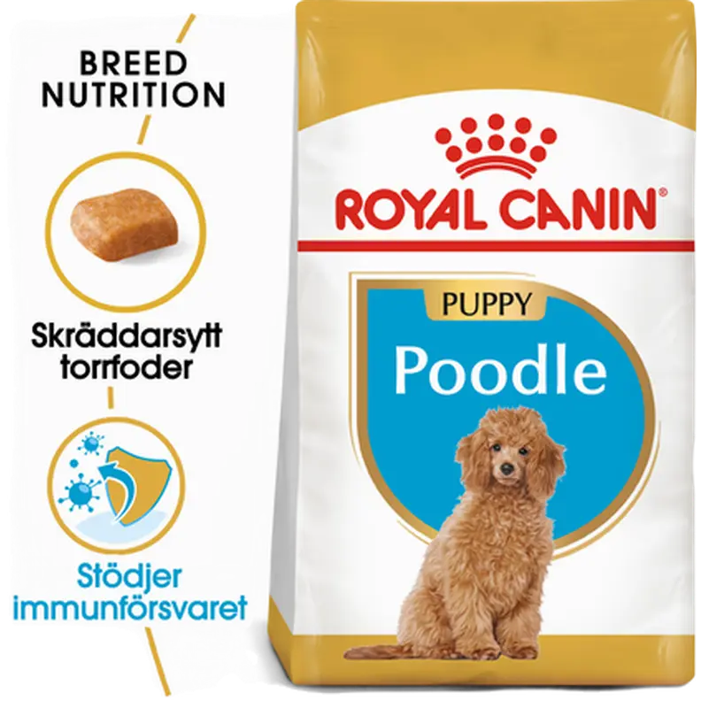Poodle Puppy Torrfoder för hundvalp
