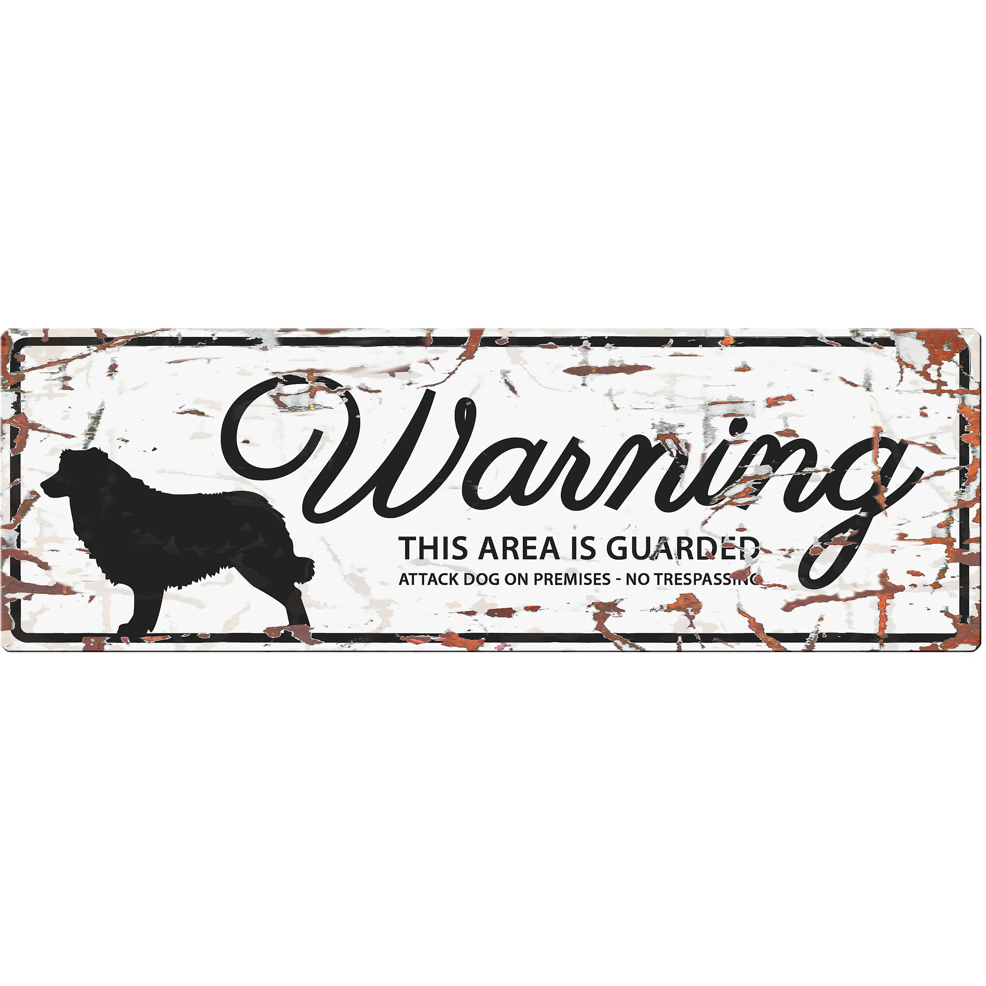 Varningsskylt Collie Metal Engelska