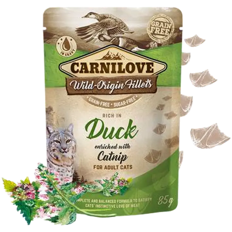 Cat Pouch Duck enriched with Catnip